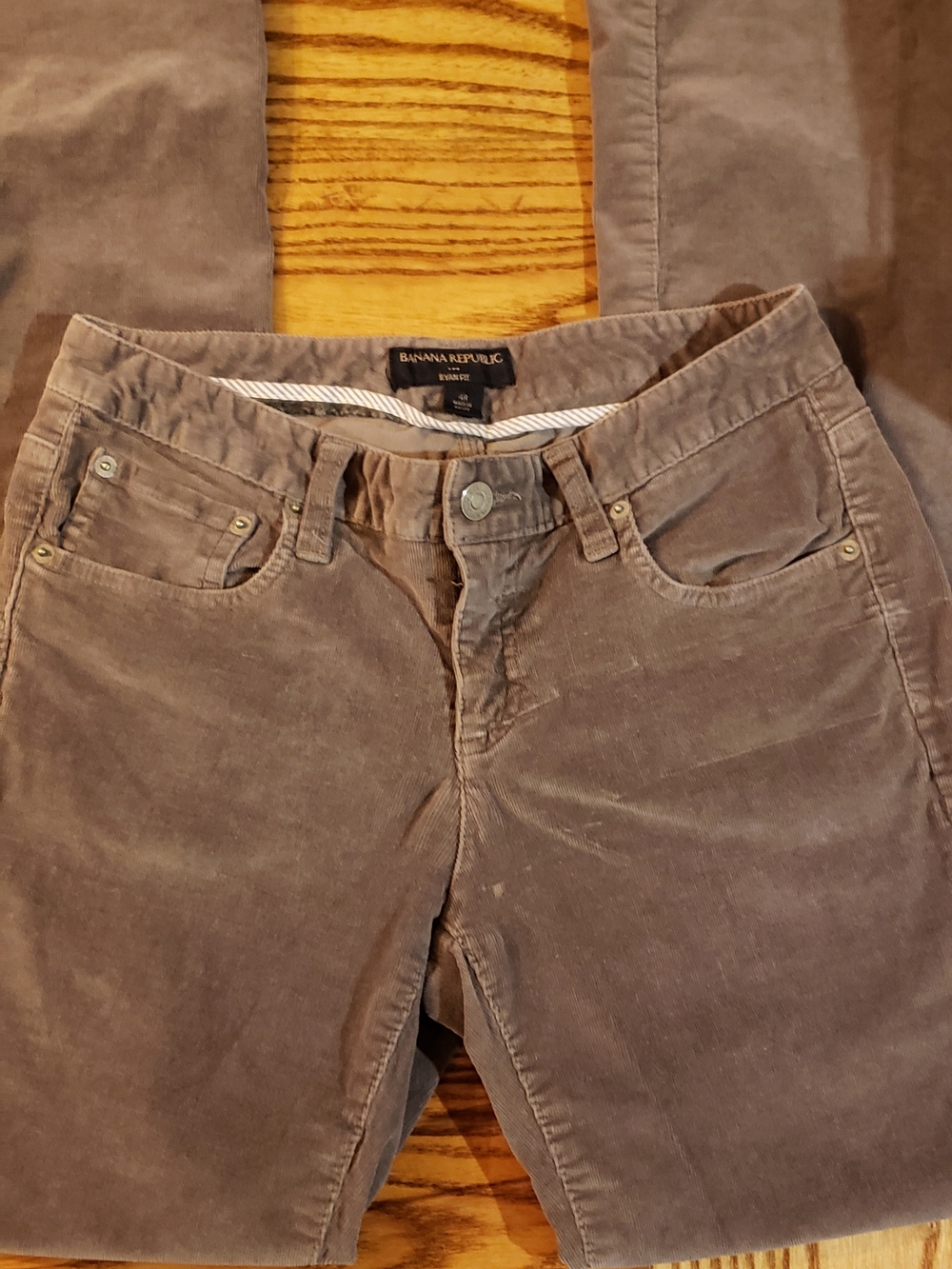 Womens Size 4r Ryan Fit Banana Republic Taupe Corduroy Boot Cut Pants - Picture 7 of 7